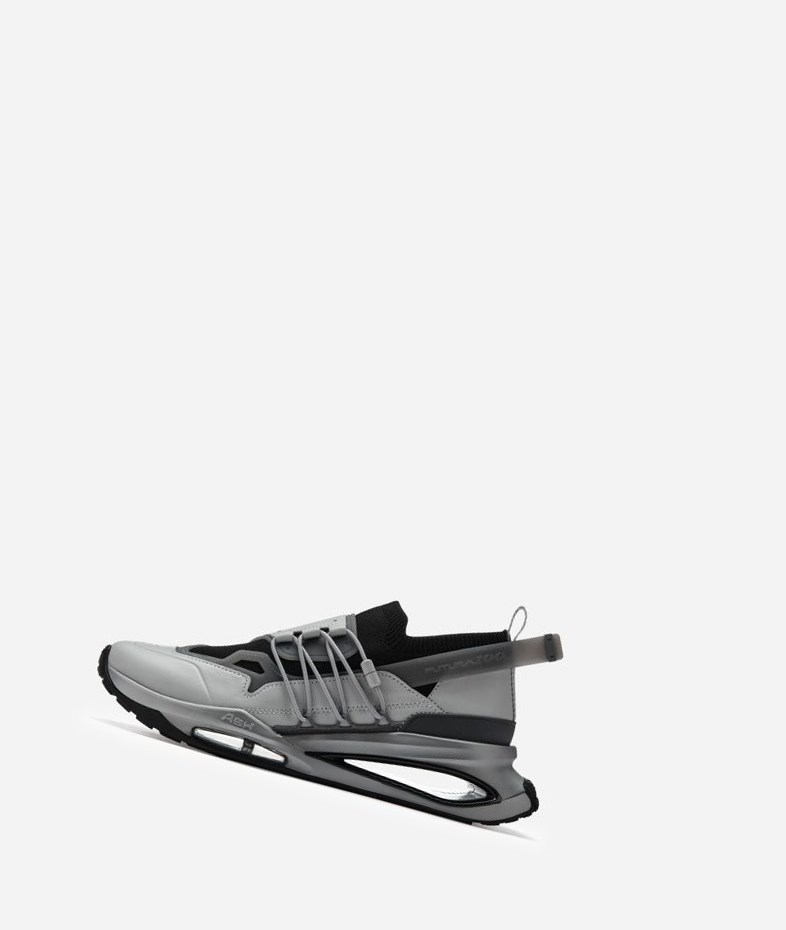 Low-Top Sneakers ASH Futura 100 Femme Noir Grise | FQI-67822135