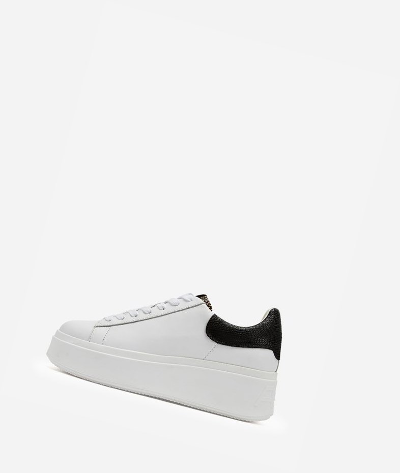 Low-Top Sneakers ASH Moby Femme Blanche Noir | GNA-97259520