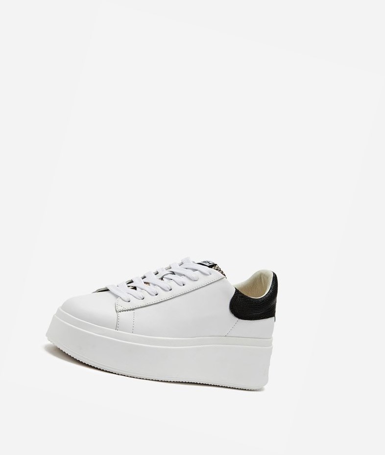 Low-Top Sneakers ASH Moby Femme Blanche Noir | GNA-97259520