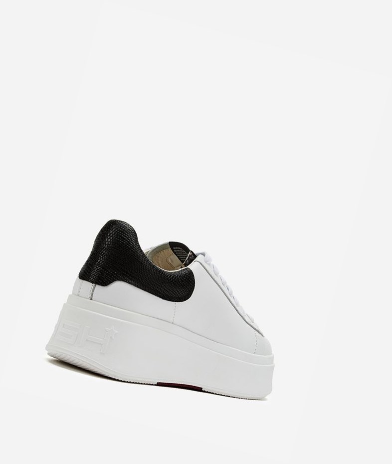 Low-Top Sneakers ASH Moby Femme Blanche Noir | GNA-97259520