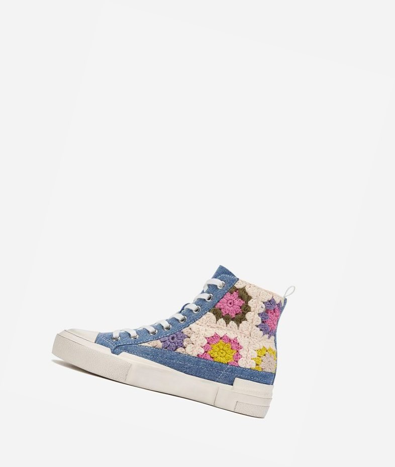 High-Top Sneakers ASH Goa Femme Bleu Sable | ZCO-55163992