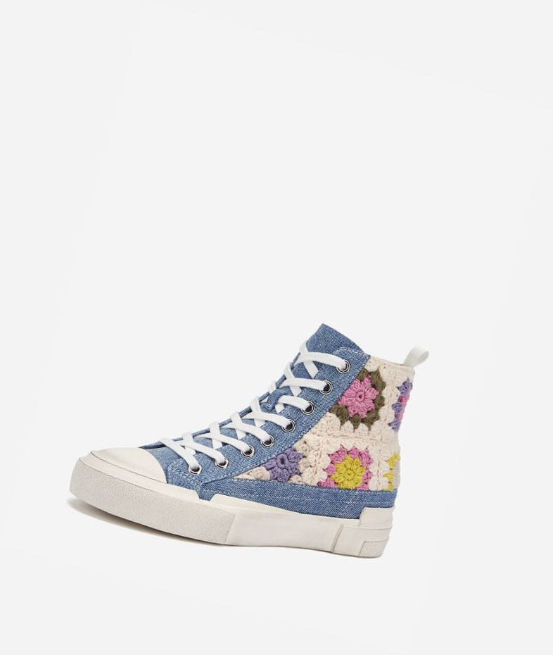 High-Top Sneakers ASH Goa Femme Bleu Sable | ZCO-55163992