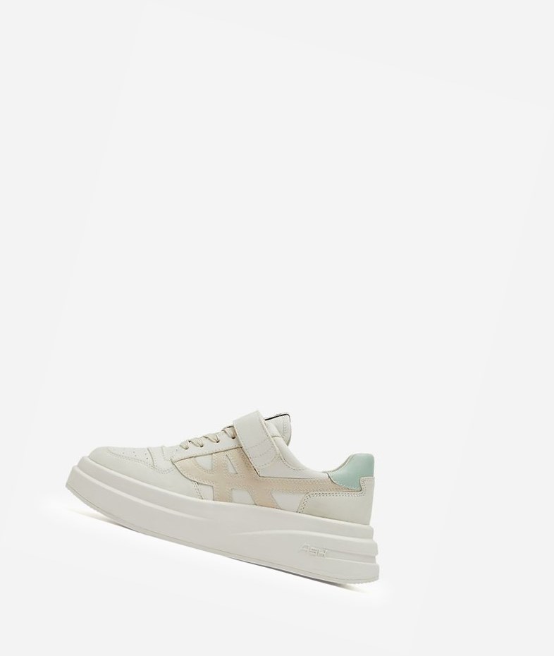 Low-Top Sneakers ASH Indy Femme Blanche Menthe Metal Blanche | UWF-44179550