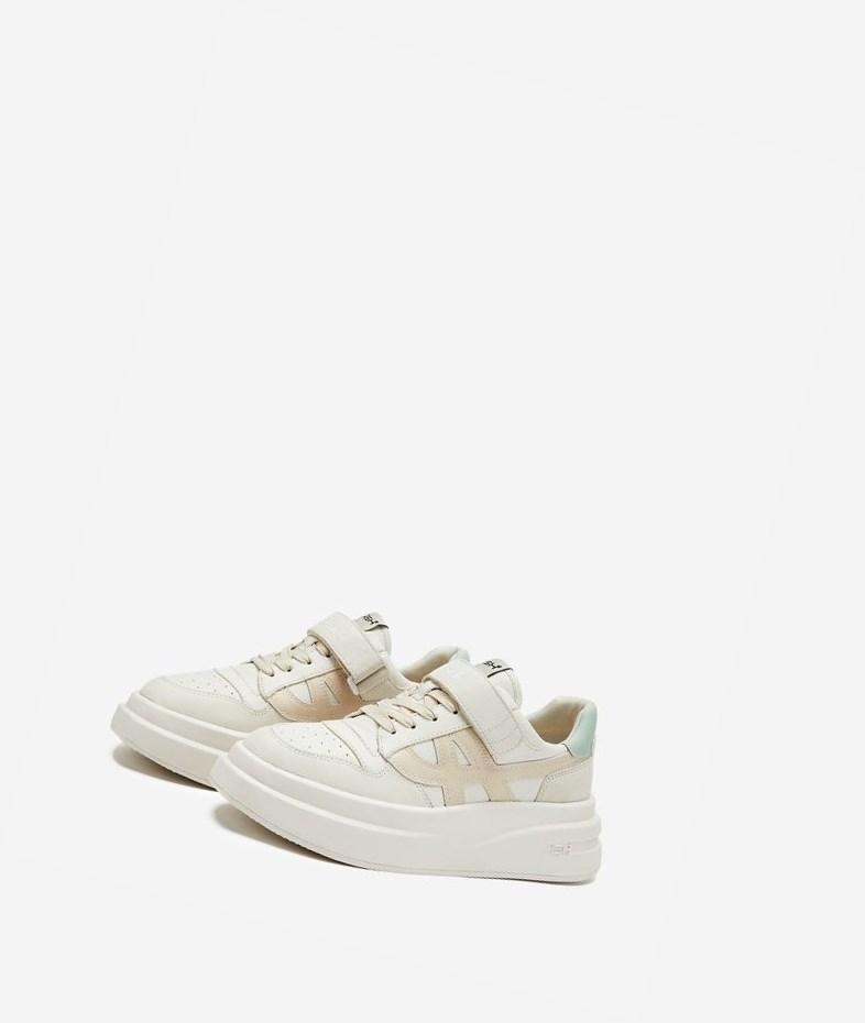 Low-Top Sneakers ASH Indy Femme Blanche Menthe Metal Blanche | UWF-44179550