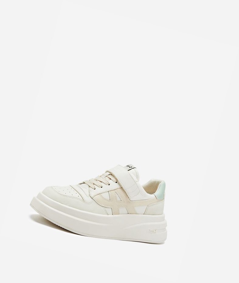 Low-Top Sneakers ASH Indy Femme Blanche Menthe Metal Blanche | UWF-44179550