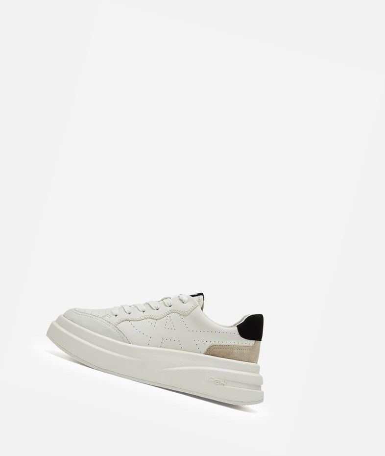 Low-Top Sneakers ASH Impuls Femme Blanche Blanche Noir | VKU-24622574