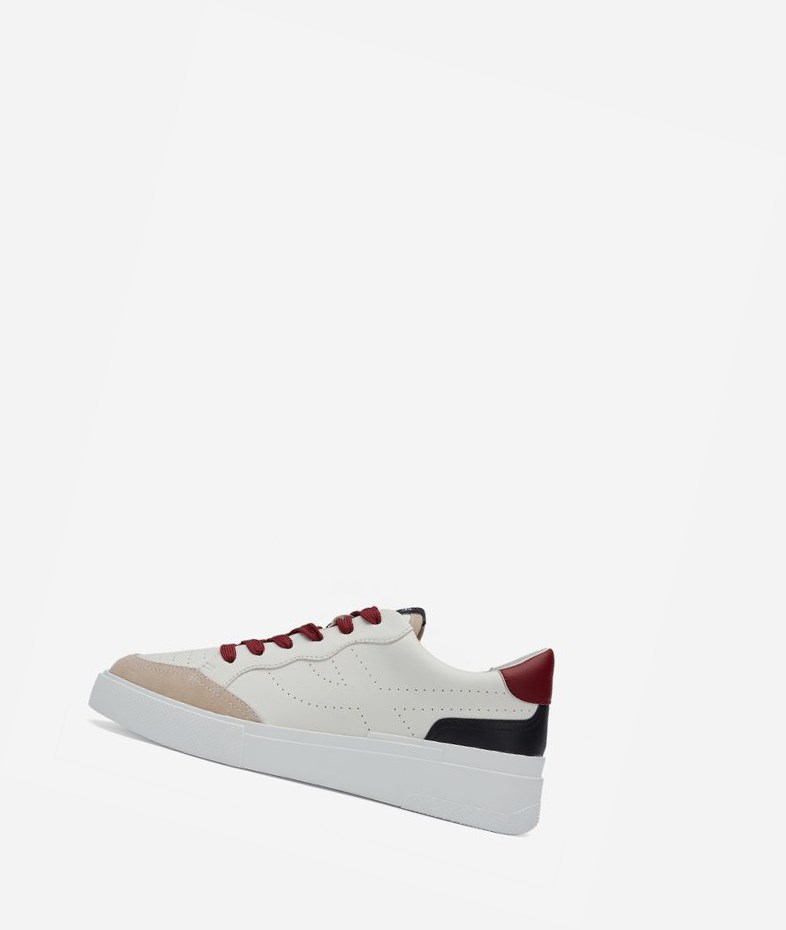 Low-Top Sneakers ASH Free Femme Noir Blanche Rouge | VSW-32709668