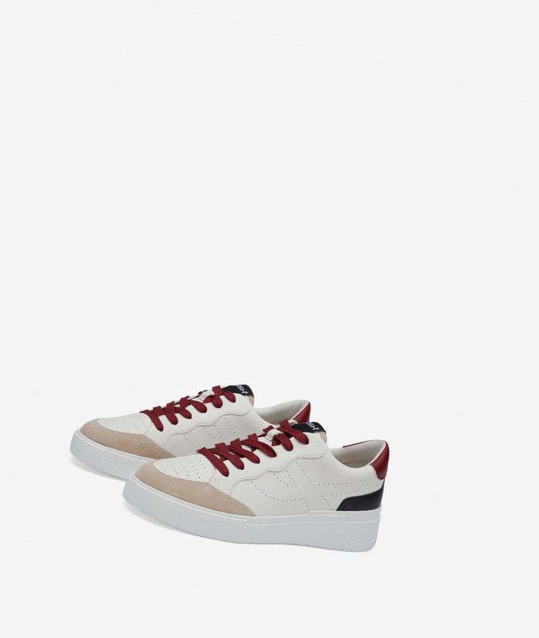 Low-Top Sneakers ASH Free Femme Noir Blanche Rouge | VSW-32709668