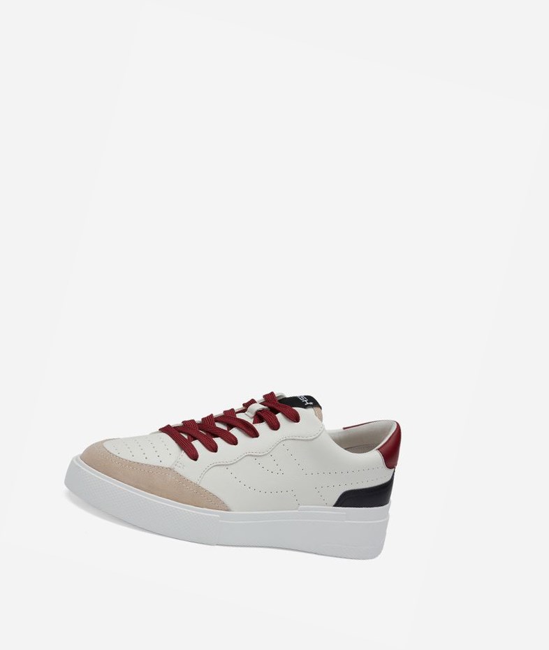 Low-Top Sneakers ASH Free Femme Noir Blanche Rouge | VSW-32709668