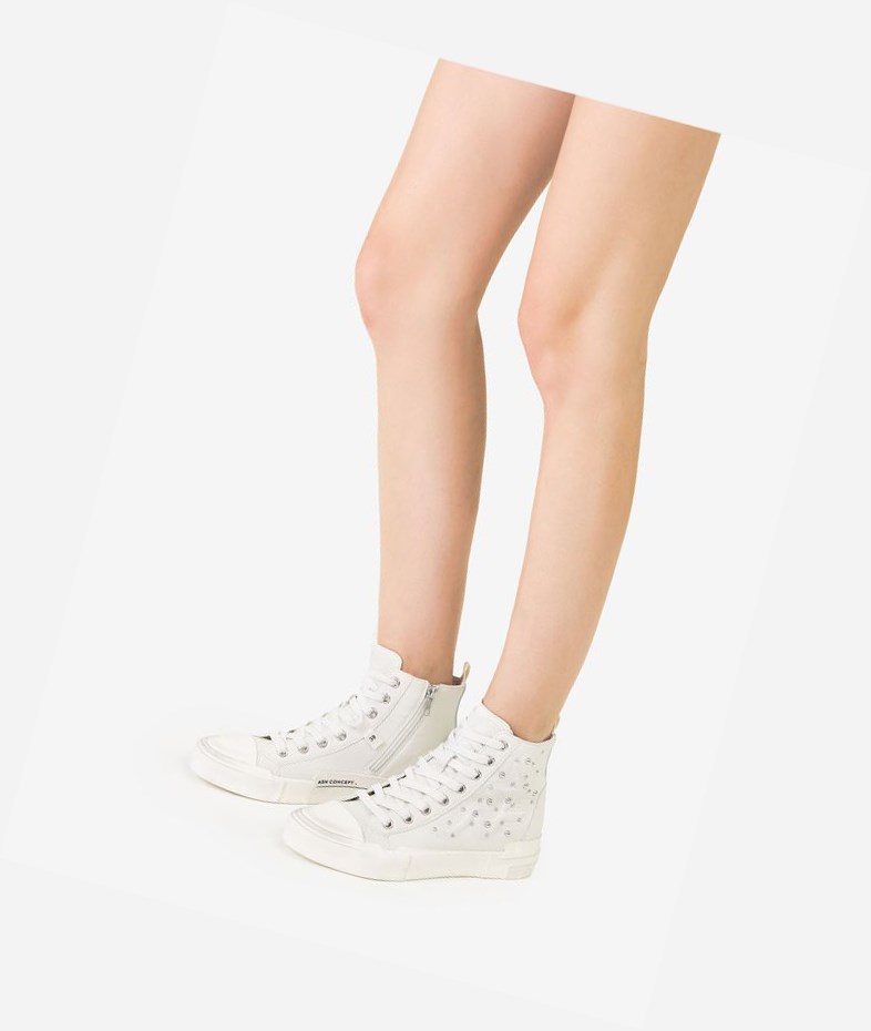 High-Top Sneakers ASH Gaudi Femme Blanche | PVD-65565242