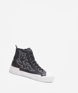 High-Top Sneakers ASH Gaudi Femme Noir | FEU-24792201