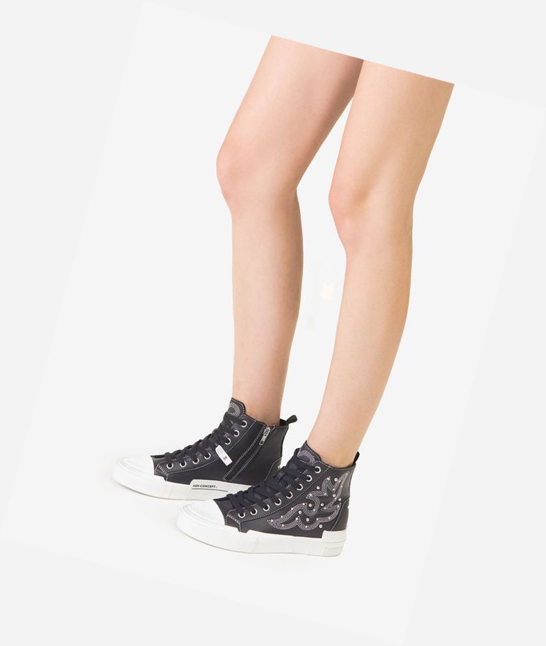 High-Top Sneakers ASH Gaudi Femme Noir | FEU-24792201