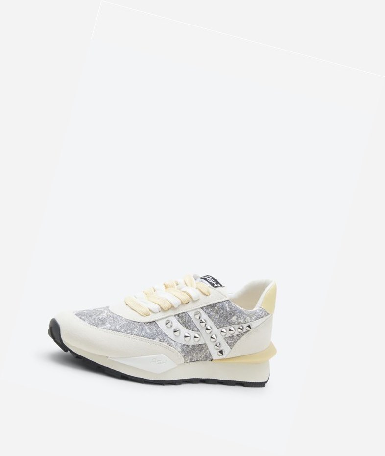 Low-Top Sneakers ASH Spider Studs Femme Blanche Blanche | PPD-33051964