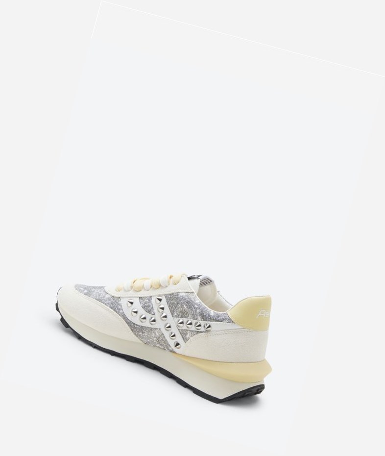 Low-Top Sneakers ASH Spider Studs Femme Blanche Blanche | PPD-33051964