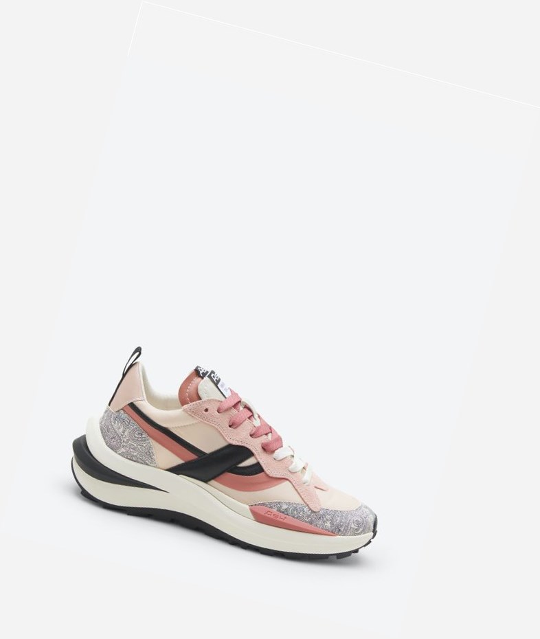 Low-Top Sneakers ASH Spider 620-01 Femme Rose Noir | YBL-62607555