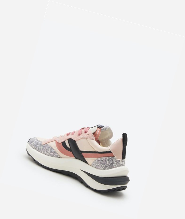 Low-Top Sneakers ASH Spider 620-01 Femme Rose Noir | YBL-62607555