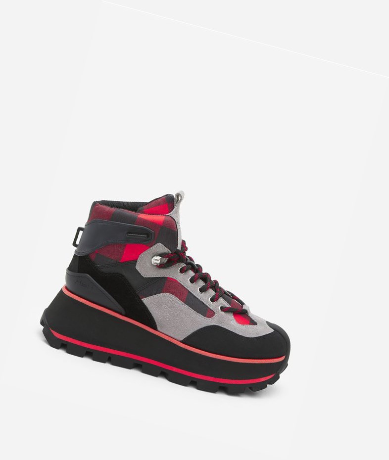 High-Top Sneakers ASH Sonic Femme Noir Rouge | LNO-04941739