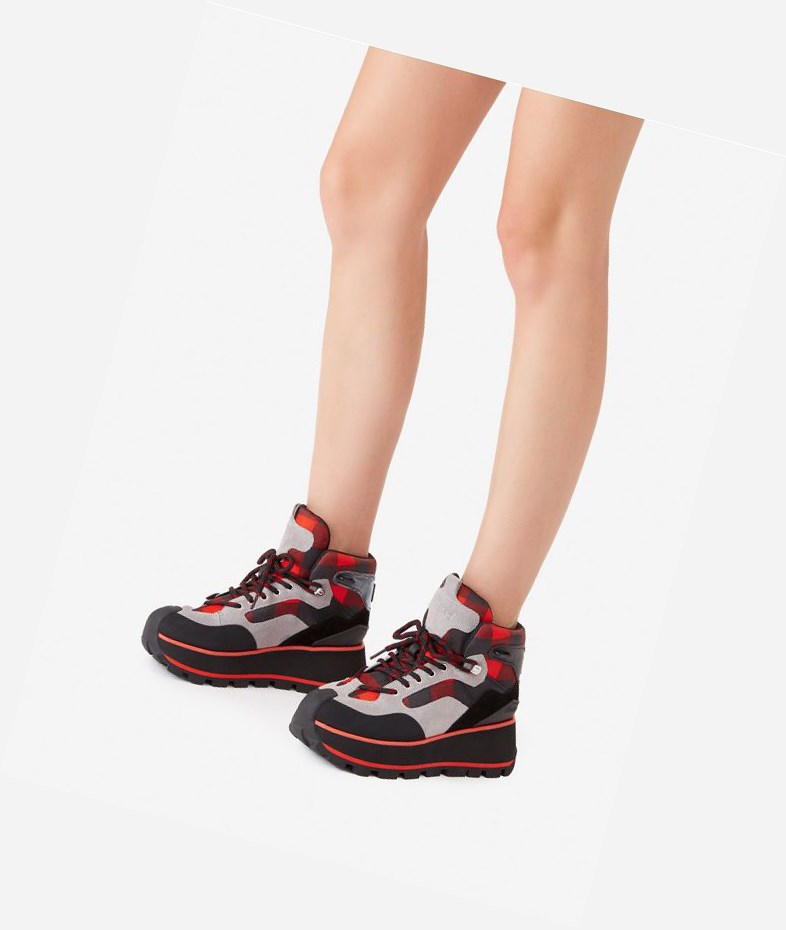 High-Top Sneakers ASH Sonic Femme Noir Rouge | LNO-04941739