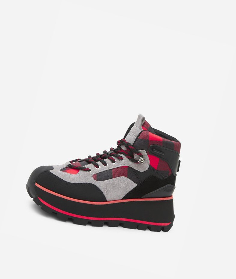 High-Top Sneakers ASH Sonic Femme Noir Rouge | LNO-04941739