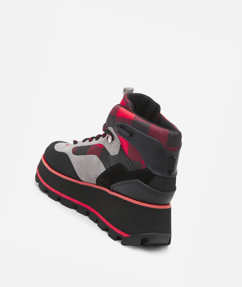 High-Top Sneakers ASH Sonic Femme Noir Rouge | LNO-04941739