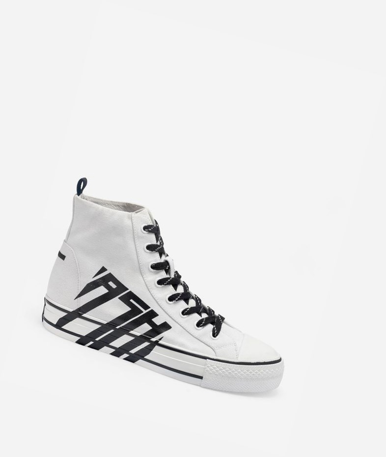 High-Top Sneakers ASH Viky Femme Blanche Noir | KNP-65449122