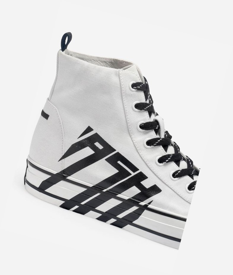 High-Top Sneakers ASH Viky Femme Blanche Noir | KNP-65449122