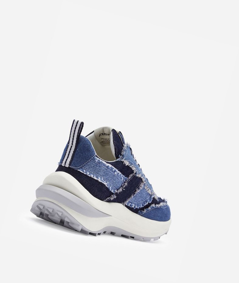 Low-Top Sneakers ASH Spider 620 Denim Femme Bleu Clair Bleu Foncé Bleu Bleu | TSS-38055189