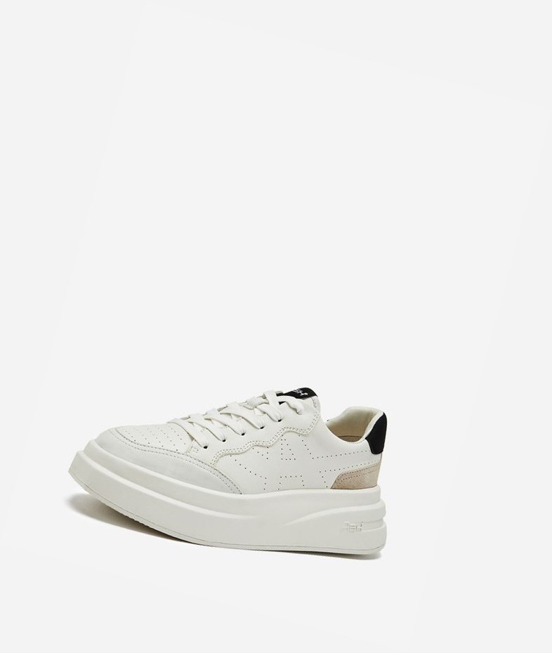 Low-Top Sneakers ASH Impuls Femme Blanche Blanche Noir | XAM-11059687